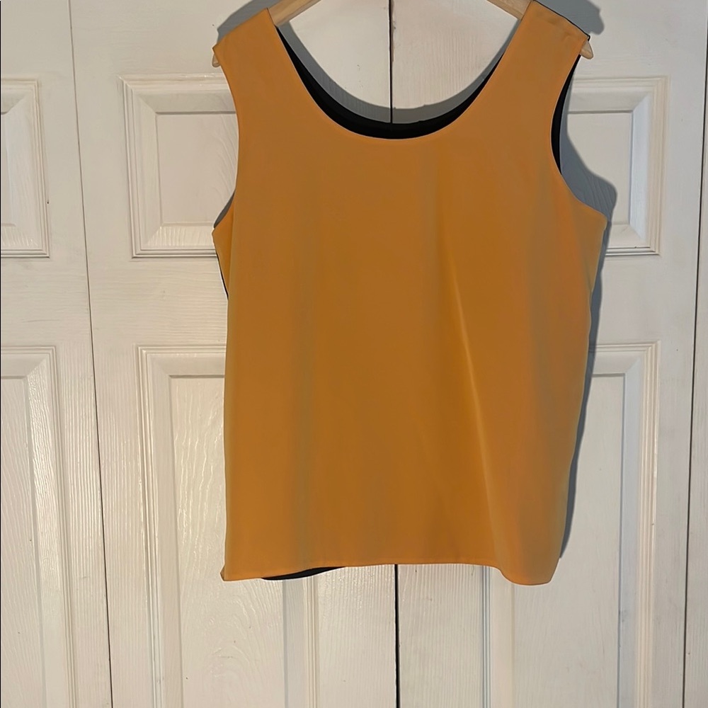 Westbound Reversible Color Block Tank Top Vtg Retro Blouse Polyester